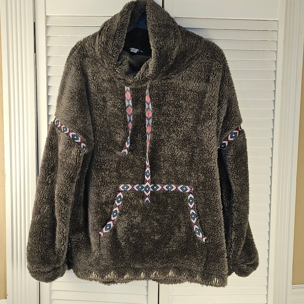 Sundance Womens Mountain Loft‎ Gorpcore Bell Sleeve Loft Fleece Pullover XS